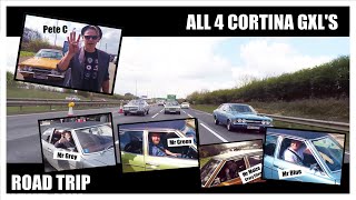 Ford Cortina Mk3 GXLs x 4 Road Trip [upl. by Ivy]