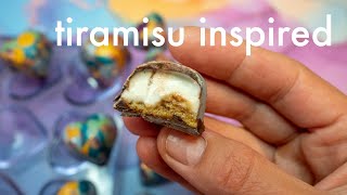 Delicious TiramisuInspired Chocolate Bon Bon Recipe Egg and DairyFree [upl. by Simaj]