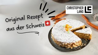 Aargauer RÜEBLITORTE REZEPT backen marcelpaa Saftiger Karottenkuchen mit Nüssen  Christopher Lang [upl. by Annot]