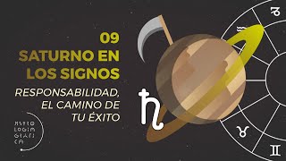 Saturno en los Signos 09  ASTROLOGÍA GRÁFICA Responsabilidad el camino de tu éxito [upl. by Ynaffets]