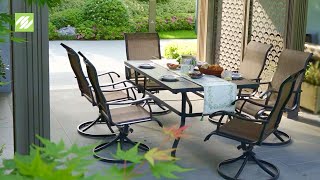 Nuu Garden® 7Piece Textilene Dining Set [upl. by Nihcas]