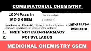 Combinatorial chemistryCompleteSolid PhaseSolution PhaseApplicationsMC3 6SEM [upl. by Ralleigh]