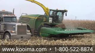 Grinding Earlage with a 18row header using Kooima® Ag earlage adapter [upl. by Assed]