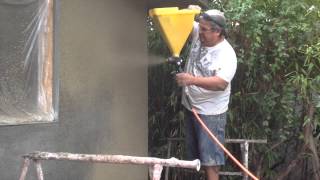 Stucco Sprayer EZ Tex SprayAll [upl. by Eerolam]