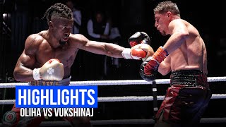 HIGHLIGHTS  Etinosa Oliha vs Faton Vukshinaj IBO World [upl. by Ifar]