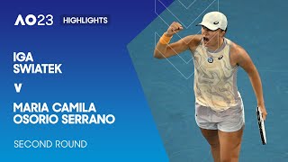 Iga Swiatek v Maria Camila Osorio Serrano Highlights  Australian Open 2023 Second Round [upl. by Aldarcie718]