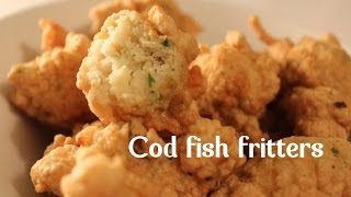 COD FISH FRITTERS BY SPANISH COOKING [upl. by Obnukotalo]