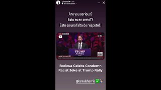 Boricua Celebs Condemn Racist Joke at Trump Rally [upl. by Birecree]