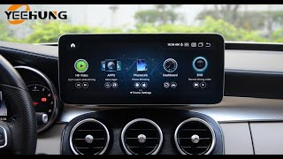 How to install Mercedes C Class W205 NTG50 YEEHUNG 123 quotCarPlay Android auto screenGLC X253 Same [upl. by Yeldua974]