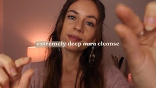 ASMR REIKI extremely deep energy cleanse for sleep  cord cutting raking plucking negative energy [upl. by Ellicott851]