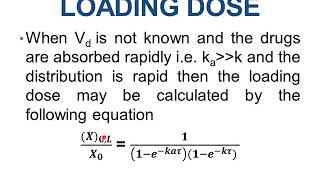 SIGNIFICANCE OF LOADING DOSE [upl. by Alma]