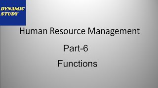 Functions of Human Resource Management [upl. by Mayce]