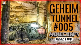 Survival Mattin baut GEHEIMTUNNEL 005  MINECRAFT Real Life  BUSHCRAFT CAMP SHELTER ÜBERNACHTUNG [upl. by Kone]