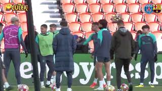 ENTRENAMIENTO PREVIO PSG v FC BARCELONA [upl. by Elinad]