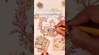 Coloring with Watercolor Pencils Watercolor watercolorpencils adultcolorbook [upl. by Hardigg]