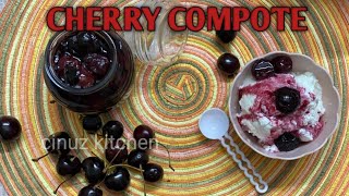 Cherry compote  how to make simple cherry compote for cakes how to can and preserve cherries [upl. by Strong386]