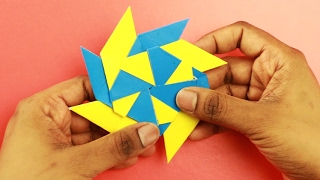 How to Make Paper Transforming Ninja Star  Origami [upl. by Weinberg]