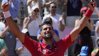 Djokovic defeats Nadal in second round men’s tennis singles at 2024 Paris Olympics [upl. by Aynav371]