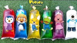 Pororo Playing with Colorful Juice with Crong Edy Poby Hary Loopy Patty tong tong hary [upl. by Acenes550]