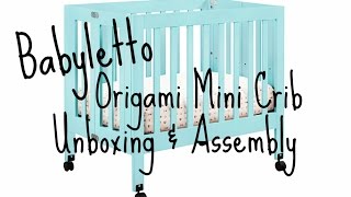 Babyletto Origami Mini Crib  Blue Lagoon [upl. by Elynad]