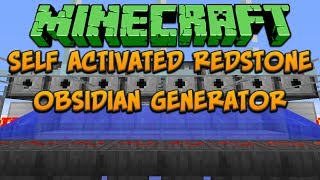 Minecraft SAROG Self Activated Redstone Obsidian Generator Tutorial [upl. by Aicil]