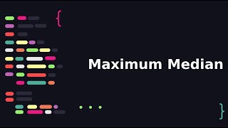 Code Forces 1201C Maximum Median Solution in Arabic [upl. by Hairu558]