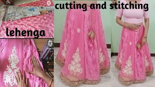 10 kali lehenga cutting and stitchinglehengacuttingandstitching sewingkalidarlehenga [upl. by Hootman]