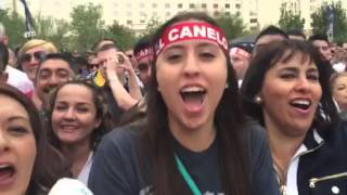 Thousands at Canelo vs khan weigh in [upl. by Aihsak]