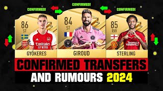 NEW CONFIRMED TRANSFERS amp RUMOURS 🤪🔥 ft Giroud Gyokeres Sterling etc [upl. by Orlene569]