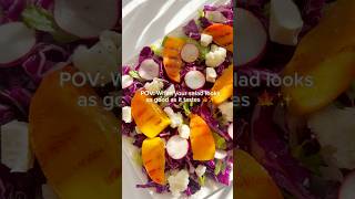 When persimmons are in season 🍂 persimmon saladrecipe fallrecipes saladyummy [upl. by Niehaus]