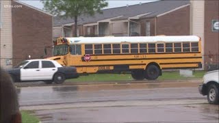 Caught on camera Drivers illegally passing stopped Klein ISD school bus [upl. by Aker464]