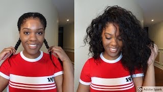 braid out tutorial on RELAXED hair [upl. by Daniell754]