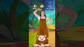 Les animaux de petit singe en français et en anglais dance enfants kids english french [upl. by Nwahsyar]