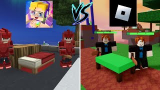 Blockman Go BedWars VS Roblox BedWars in 2023 [upl. by Aicre802]