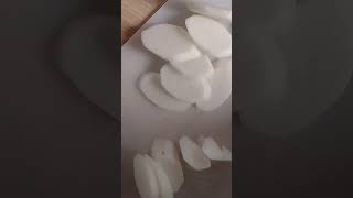 Slicing cutting white radish food satisfying cooking asmrsounds ytsearch [upl. by Eibloc]