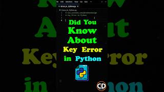 Types of Error in Python  Key Error python coding code [upl. by Cannell856]