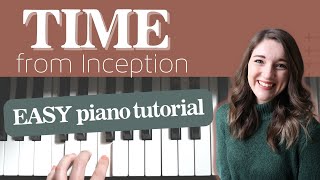 INCEPTION THEME SONG quotTIMEquot EASY Piano Tutorial for How to Play the Theme Song from Inception [upl. by Eyde]