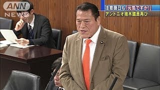 注意の翌日にまた・・・猪木議員「元気ですか！」140313 [upl. by Nosro8]