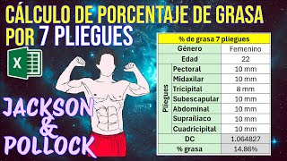 LA MEJOR ECUACIÓN PARA EL CALCULO DE GRASA CORPORAL  7 PLIEGUES [upl. by Annoik]