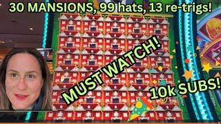 FULL SCREEN of MANSIONS Huff n’ EVEN more Puff Rollercoaster Long battle MIRACLE MASSIVE JACKPOT [upl. by Ahsiryt]