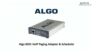 Algo 8301VoIP Paging Interface Schedular [upl. by Ekal357]