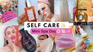 Mini Spa Day ✨🐚 Self care  Minha rotina de autocuidado Skincare amp ASMR 🐚👑💦💫🛁 [upl. by Eyks]