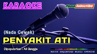 PENYAKIT ATI Nada Wanita Ali Gangga KARAOKE [upl. by Yhtommit]