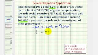 Ex Tax Percent Application  Find the Amount of FICA tax paid [upl. by Nagap]