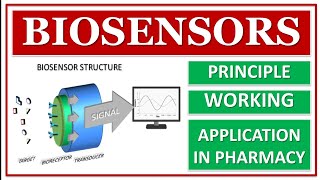 BIOSENSORS  BIOTECHNOLOGY  PRINCIPLE  WORKING  EXAMPLES  APPLICATION IN PHARMACY [upl. by Sel]