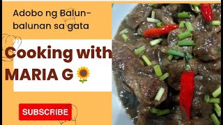 Simple yet yummy Gizzard recipe  Adobong Balunbalunan sa gata mariag8069 version [upl. by Ruthie691]