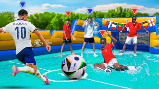 EURO 2024 SLIP N SLIDE FOOTBALL MATCH [upl. by Adnoma]