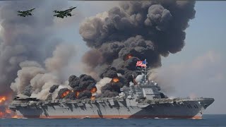 1 Minute ago Shocking the world the largest US aircraft carrier was destroyed by Russias newest Y [upl. by Ahab471]