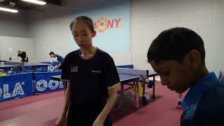 Elite TTC Goldenway Individual League  Div A  Wendy Liu 869 vs Henry Li 806  30 [upl. by Yurik308]