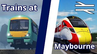 Trains at Maybourne  British Railway Roblox [upl. by Suidualc]